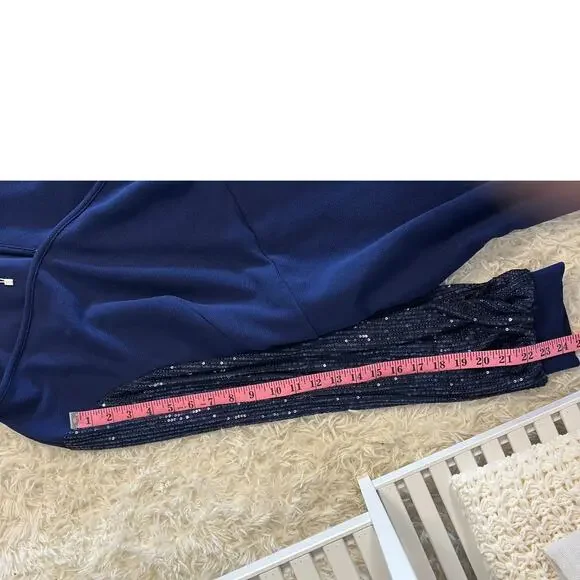 Emery Rose Women's Size 5XL Navy Sequin Sleeve Sheath Knee Length Dress #0421 - Picture 12 of 14